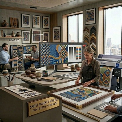 Professional production and finishing of gallery-quality wall art.